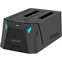 Alxum Estación de Acoplamiento de HDD- Estación de Acoplamiento de Disco Duro USB 3.0 con función de clonación sin…